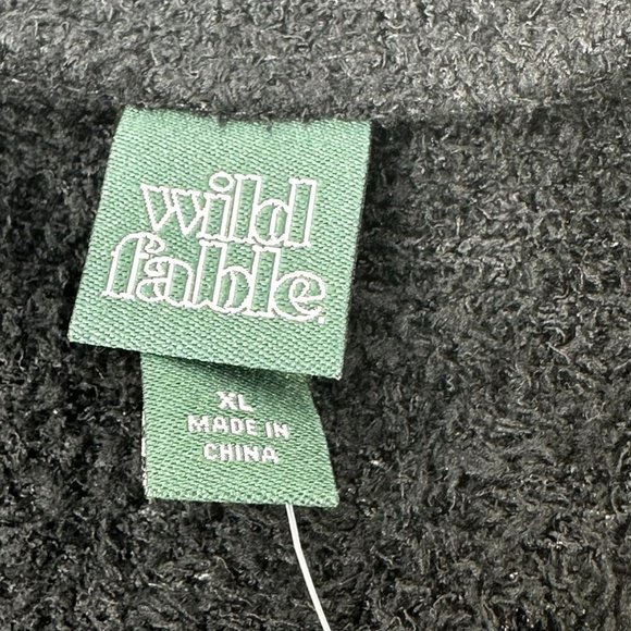 2 Piece Wild Fable Women's XL Black Crop Sweater And Light Blue Ribbed T-Shirt - Picture 5 of 16